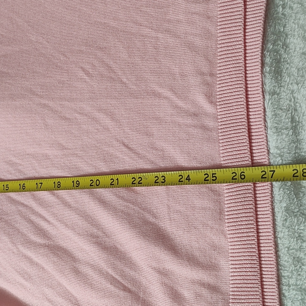Pink Colorblock V-Neck Blouse - Picture 6 of 11